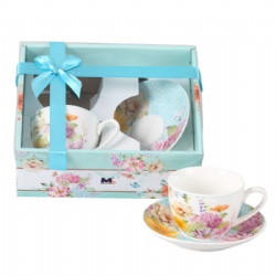 230CC cup and saucer sets with flower design