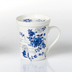 New bone china mug with lid